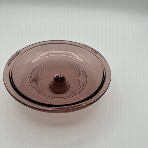Corning Visionware CRANBERRY Ribbed 750mL Baking Lidded Casserole Cookware 90s - Picture 9 of 9